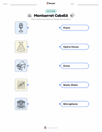 Montserrat Caballé printable worksheet for kids