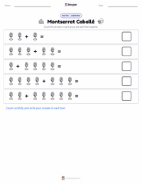 Montserrat Caballé printable worksheet preview