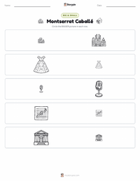 Montserrat Caballé printable worksheet preview