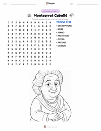 Aperçu de la feuille de travail imprimable Montserrat Caballé