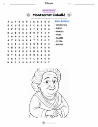 Montserrat Caballé yazdırılabilir çalışma sayfası önizlemesi
