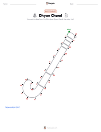 Dhyan Chand printable worksheet preview
