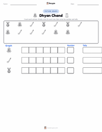 Dhyan Chand printable worksheet preview