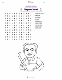 Aperçu de la feuille de travail imprimable Dhyan Chand