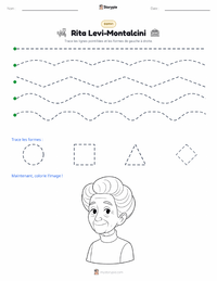 Aperçu de la feuille de travail imprimable Rita Levi-Montalcini