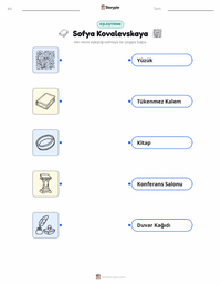 Sofya Kovalevskaya çocuklar için yazdırılabilir çalışma sayfası