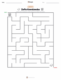 Podgląd drukowalnego arkusza ćwiczeń Sofia Kowalewska