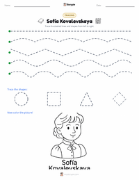 Sofía Kovalevskaya printable worksheet preview