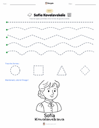 Aperçu de la feuille de travail imprimable Sofía Kovalevskaya