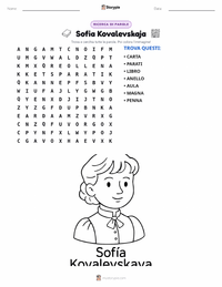 Anteprima della scheda stampabile di Sofía Kovalevskaya