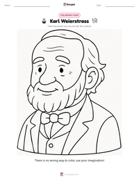 Karl Weierstrass printable worksheet preview