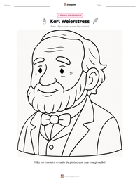 Prévia da folha de atividades imprimível Karl Weierstrass