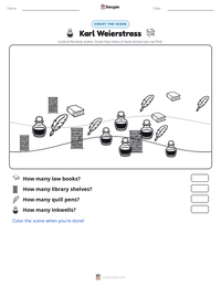 Karl Weierstrass printable worksheet preview