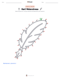 Aperçu de la feuille de travail imprimable Karl Weierstrass