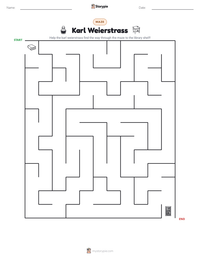 Karl Weierstrass printable worksheet preview