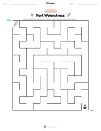 Aperçu de la feuille de travail imprimable Karl Weierstrass