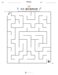 卡尔·魏尔施特拉斯 可打印工作表预览