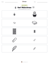 Karl Weierstrass printable worksheet preview