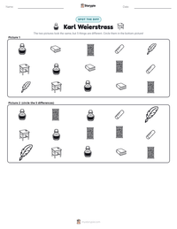 Karl Weierstrass printable worksheet preview
