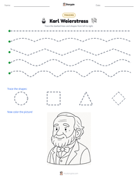 Karl Weierstrass printable worksheet preview