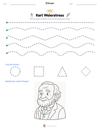 Aperçu de la feuille de travail imprimable Karl Weierstrass