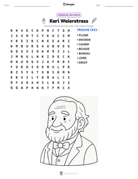 Aperçu de la feuille de travail imprimable Karl Weierstrass