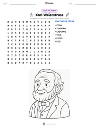 Prévia da folha de atividades imprimível Karl Weierstrass