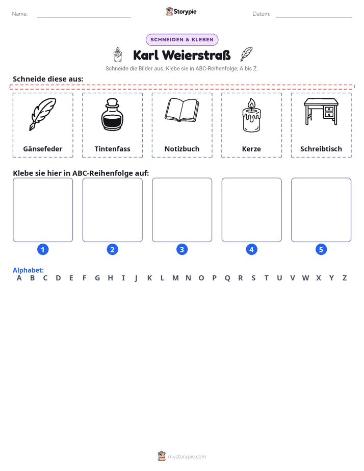 Schneiden & Einfügen Alphabet