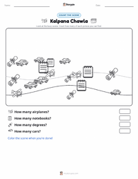 Kalpana Chawla printable worksheet preview