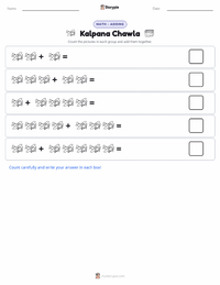 Kalpana Chawla printable worksheet preview