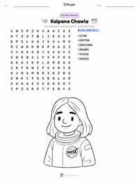 Kalpana Chawla yazdırılabilir çalışma sayfası önizlemesi