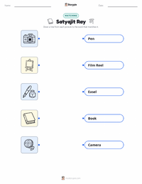 Satyajit Ray printable worksheet for kids