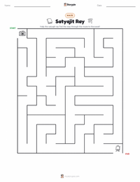 Satyajit Ray printable worksheet preview