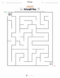 Aperçu de la feuille de travail imprimable Satyajit Ray