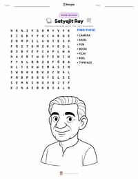 Satyajit Ray printable worksheet preview