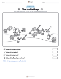 Charles Babbage druckbare Arbeitsblatt Vorschau