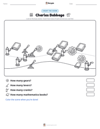 Charles Babbage printable worksheet preview