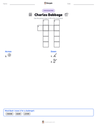 Charles Babbage printable worksheet preview