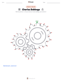 Aperçu de la feuille de travail imprimable Charles Babbage