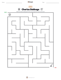 Charles Babbage printable worksheet preview