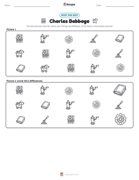 Charles Babbage printable worksheet preview