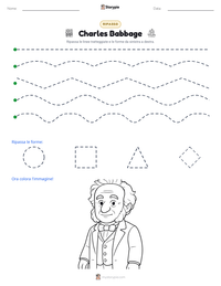 Anteprima della scheda stampabile di Charles Babbage
