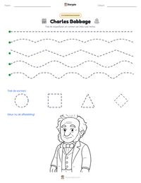 Charles Babbage afdrukbare werkblad voorbeeld