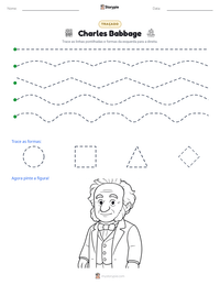 Prévia da folha de atividades imprimível Charles Babbage