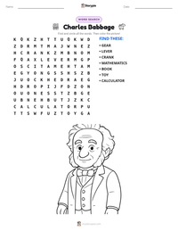 Charles Babbage printable worksheet preview