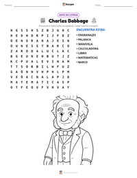 Vista previa de la hoja de trabajo imprimible de Charles Babbage