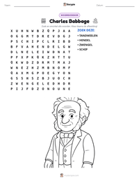 Charles Babbage afdrukbare werkblad voorbeeld
