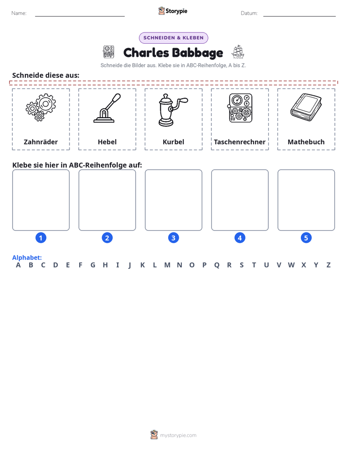 Schneiden & Einfügen Alphabet
