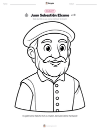 Juan Sebastián Elcano druckbare Arbeitsblatt Vorschau