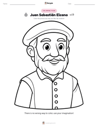 Juan Sebastián Elcano printable worksheet preview